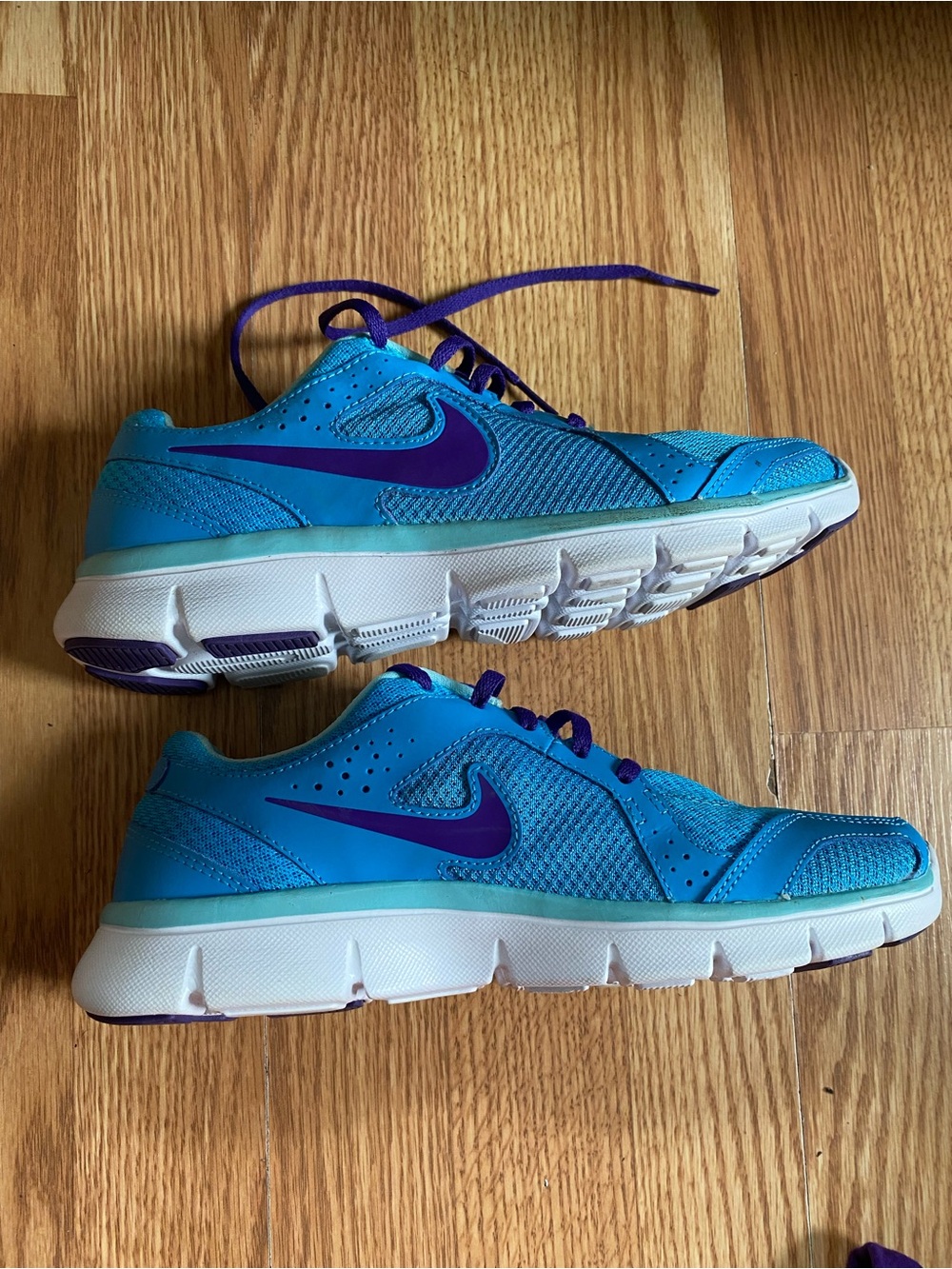 Nike Turquoise and Purple Women's Athletic Sneakers